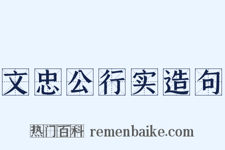 文忠公行实造句是什么意思的图片